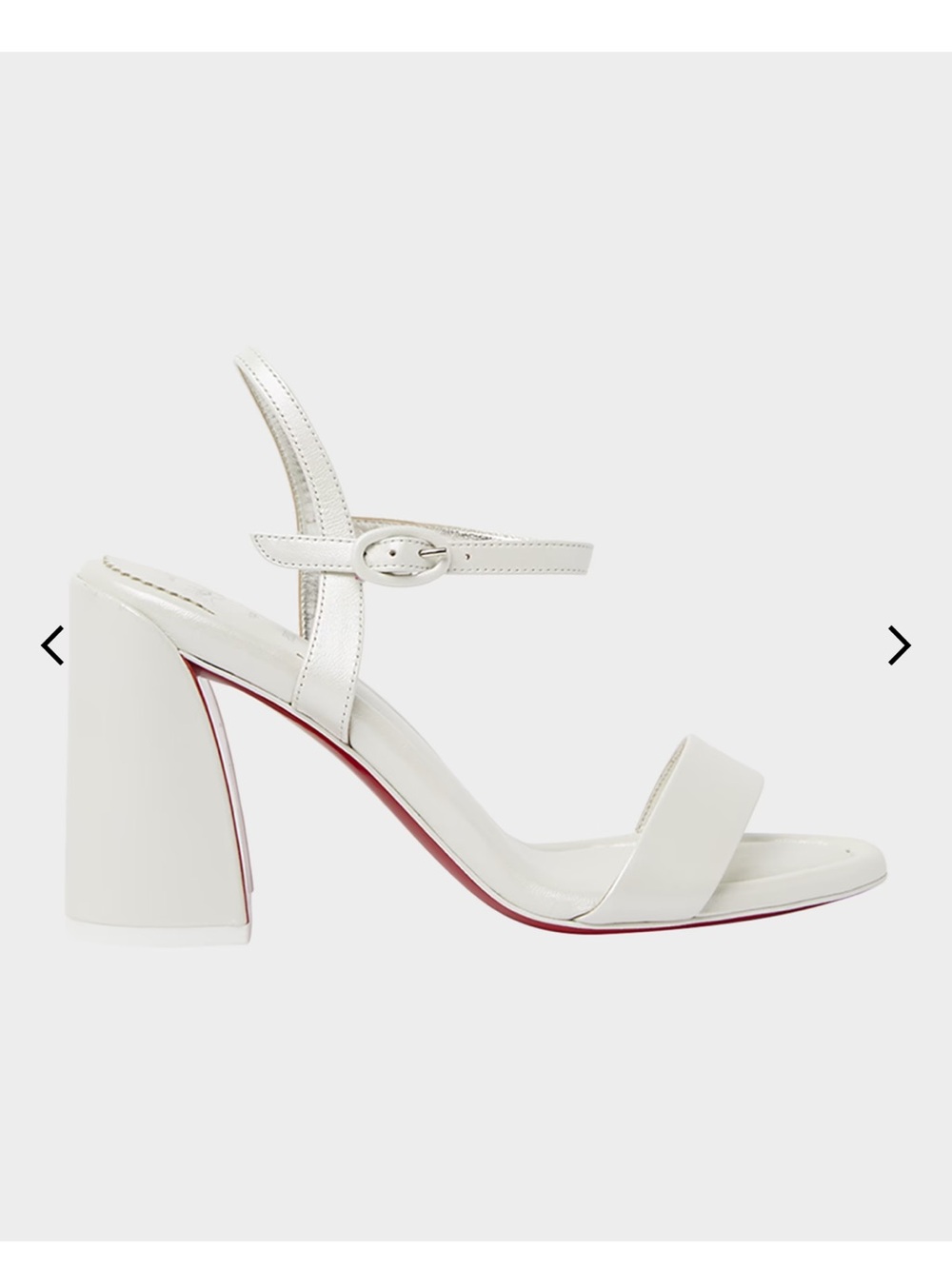 Christian Louboutin New Miss Jane White Block Heel Sandal